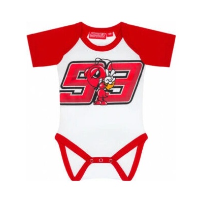 Dětské body MARC MARQUEZ BABY ROMPER bílo červené Dětské