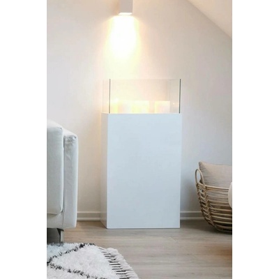 Dekorační svícen/sloup CANDELA XL, vláknocement, výška 100 cm, bílý mat