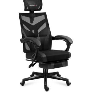 Huzaro Геймърски стол Huzaro Combat 5.0, до 140kg, мрежа, полипропиленова основа, регулируема облегалка, черен (Combat 5.0 Black)