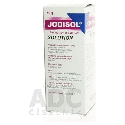 Jodisol kožný roztok na drobné poranenia 80 g