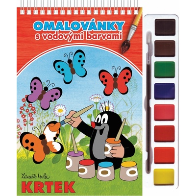 Krtek Omalovánky s vodovými barvami a štětcem Miler Zdeněk