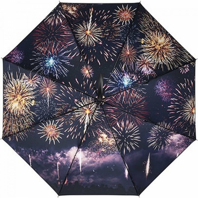 Fare automatický deštník Impressions s ocelovou tyčí black Fireworks