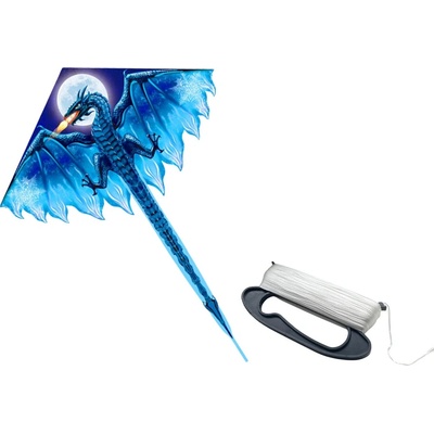 LEAN Toys 16697 Létací drak s dlouhým ocasem 170 x 130 cm modrý – Zbozi.Blesk.cz