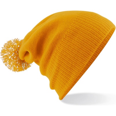 Beechfield Zimní čepice s bambulí B450 Mustard