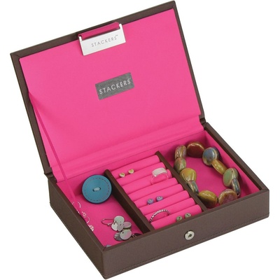 Stackers Ковчеже за бижута Stackers с капаче минi шоколадово-розово (73261)