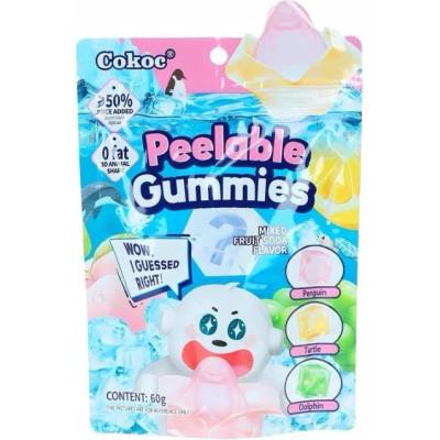 Cokos Желирани бонбони с пълнеж Cokoc и вкус на плодова сода 60 г