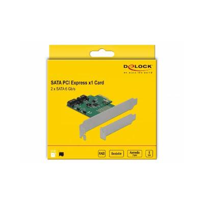 Разширителна карта DeLock, PCI Express x1 към 2 port SATA RAID - 90392 (90392)