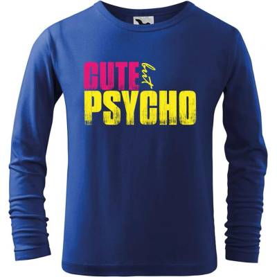 Dobrý triko Dětské bavlněné triko Cute but psycho Královská modrá