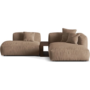 Micadoni Светлокафяв кадифен модулен ъглов диван (десен ъгъл) Martina - Micadoni (MIC_SET1R_120_F1_MARTINA2)