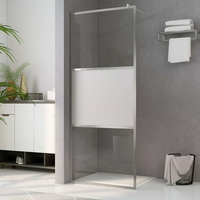 shumee Zástěna do průchozí sprchy napůl mléčné ESG sklo 100 x 195 cm