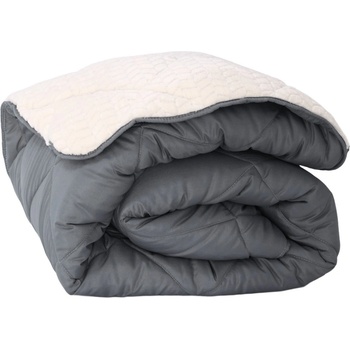 Izidream Зимна олекотена завивка шерпа за единично легло 150/210 см Коузи графит