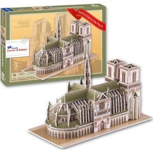 CLEVER&HAPPY 3D puzzle Katedrála Notre Dame, Paříž 64 ks