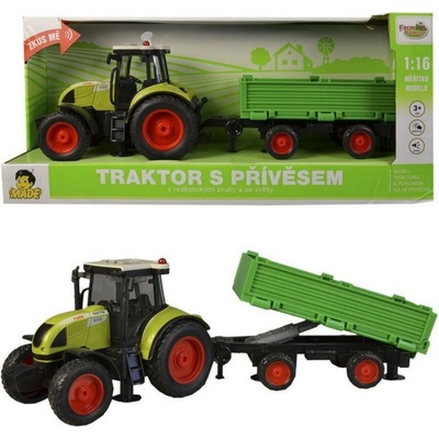 MaDe Traktor s vlečkou na setrvačník