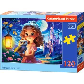 Castorland Пъзел Castorland от 120 части - Принцеса със сова (B-13593-1)