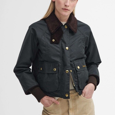 Barbour Cropped Beadnell Waxed Sage