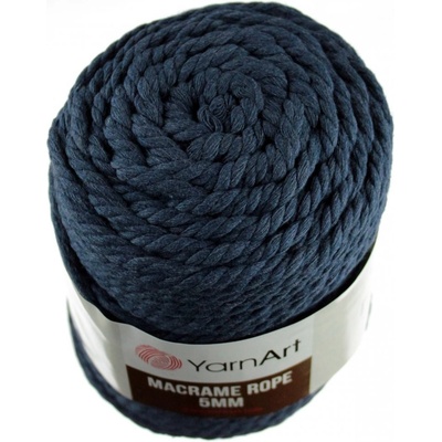 Macrame Rope 761 modrošedá 5 mm