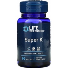 Life Extension Super K Vitamin K1 K2 MK-4 and MK-7 90 softgel kapslí