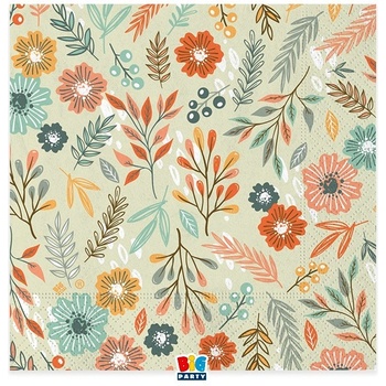 Big Party Парти Салфетки - Пролетни Цветя (1 Пакет / 16 Бр. )