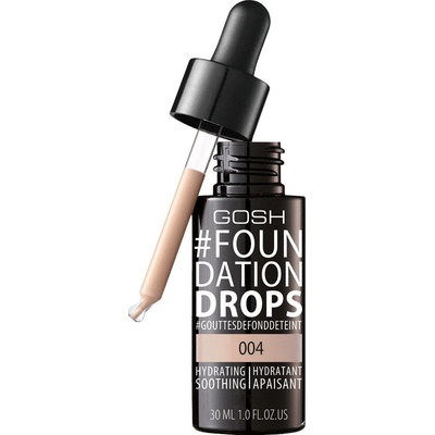 Gosh Foundation Drops lehký make-up ve formě kapek SPF10 004 Natural 30 ml