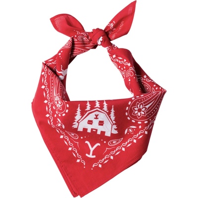 Stars and Stripes bavlněný šátek bandana Yellowstone červená 17