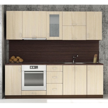 Кухня Модест модел 6 венге и дъб сонома
