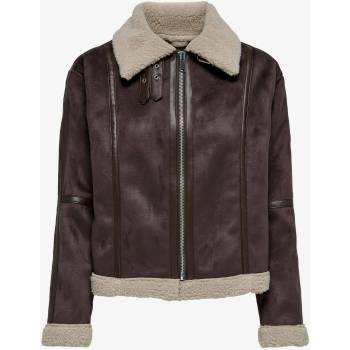 Jacqueline de Yong Тъмнокафяво дамско яке с велурено покритие JDY Merlin Jacqueline de Yong | Kafyav | ЖЕНИ | M