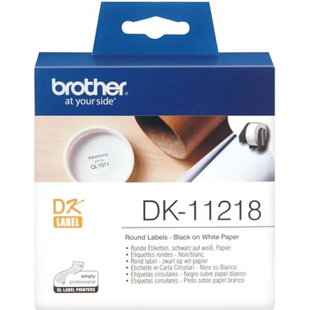 Brother Оригинална лента Brother DK-11218, Черен текст на бял фон, 24mm x 90mm (DK11218)