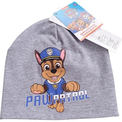 Dětské bavlněné čepice Paw Patrol šedá/kluk