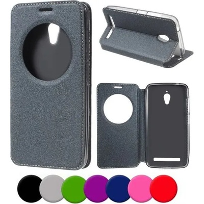 ASUS Zenfone Go ZC500TG Window Кожен Калъф и Протектор