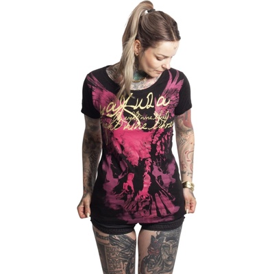 Yakuza dámske tričko Eagle Curved Crew Neck GSB 26106 black čierna