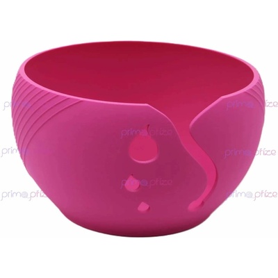 PrimaPrize Růžová plastová miska na klubíčko 16x10cm vzor 02