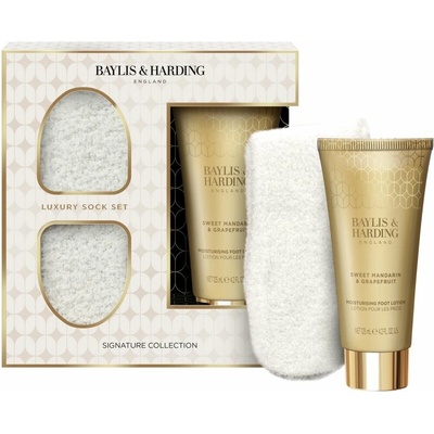 Baylis & Harding Sweet Mandarin & Grapefruit ponožky 1 pair + krém na nohy 125 ml kosmetická sada