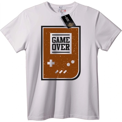 NOONEBRAND Тениска Краят на Играта Ретро Игра - L, White