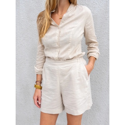 TallGuys Dámské lněné kraťasy Natural