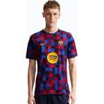 Nike Мъжка футболна фланелка Nike FC Barcelona Dri-Fit Pre-Match noble red/mineral yellow