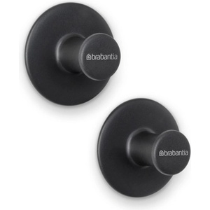Brabantia Комплект 2 бр закачалки Brabantia ReNew 1003485, Включен монтажен комплект, До 2 кг, Тъмносив (ReNew 1003485)