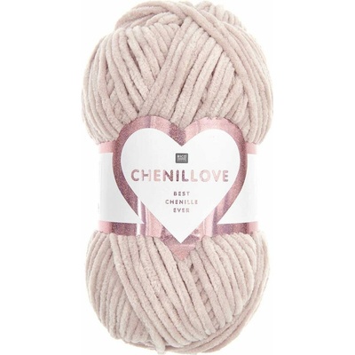 Rico Design Ženilková priadza Chenillove odtieň 004 dymovo ružová - 1 ks