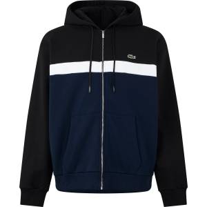 Lacoste Поларена блуза Lacoste Mens Colour-Block Cotton Long-Sleeve Full-Zip Fleece Top - Black DY4