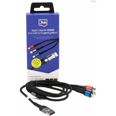 3MK 3MK065 USB multi 6v1 USB-A/USB-C 2A 18W