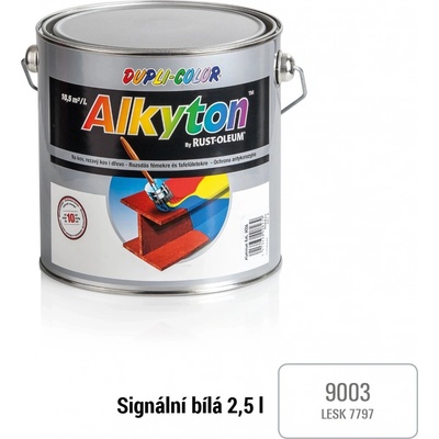 Alkyton Hladký lesk 0,25 l signální bílá