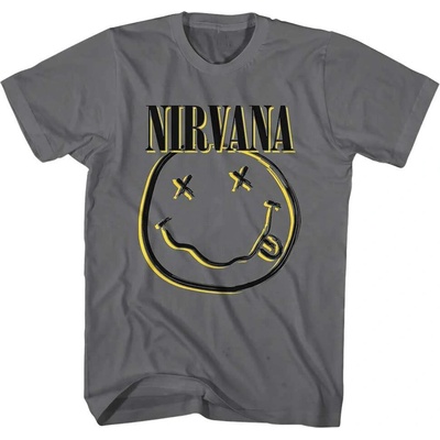Nirvana Inverse Happy Face Charcoal Grey XL Риза (<![CDATA[NIRVTS13MC04]]>)