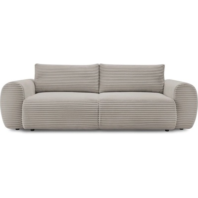 Bobochic Светлосиво-бежов разтегателен диван от рипсено кадифе 257 cm Lucien - Bobochic Paris (104875)