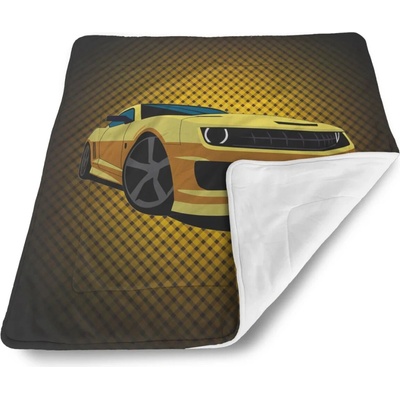 Sablio Detská deka pre bábätko Chevrolet Camaro Žlutá mřížka