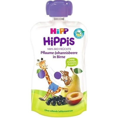 Hipp BIO 100% ovocia Hruška-Čierne ríbezle-Slivka 6 x 100 g