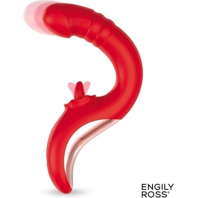 Engily Ross Drako, prirážací vibrátor na bod G a stimulátor klitorisu 19,9 x 3,7 cm