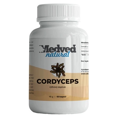 Medvěd natural Cordyceps 60 kapslí