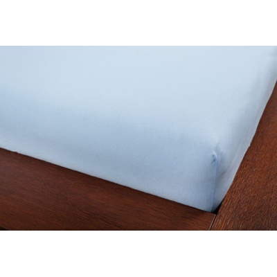 Wooline Prostěradlo Jersey světle modré 90x200