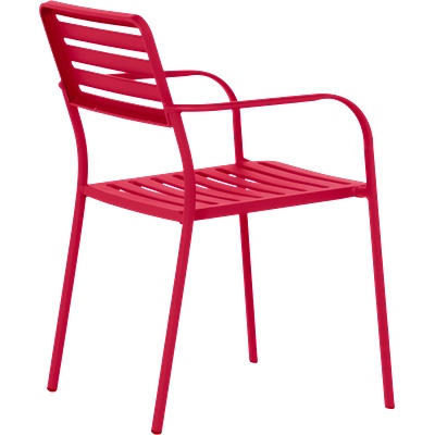 Carmen Метален градински стол wase - червен (3535129)