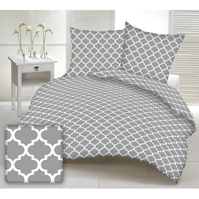TiaHome Obliečky krep Maroko sivé 70x90 140x200
