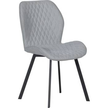 Carmen Трапезен стол Carmen FANO, до 100kg, дамаска, прахово боядисана метална база, светлосив (bt-3532121)